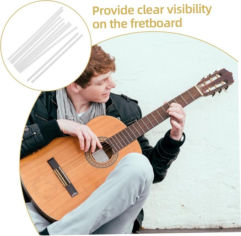 Kesyoo 10pcs White Plastic Guitar Fretboard Side Dot Inlay Markers - Image 3